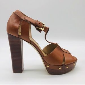 Micheal Kors Leather Platform Heels